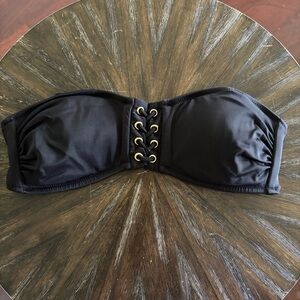 Black Strapless Bikini Top